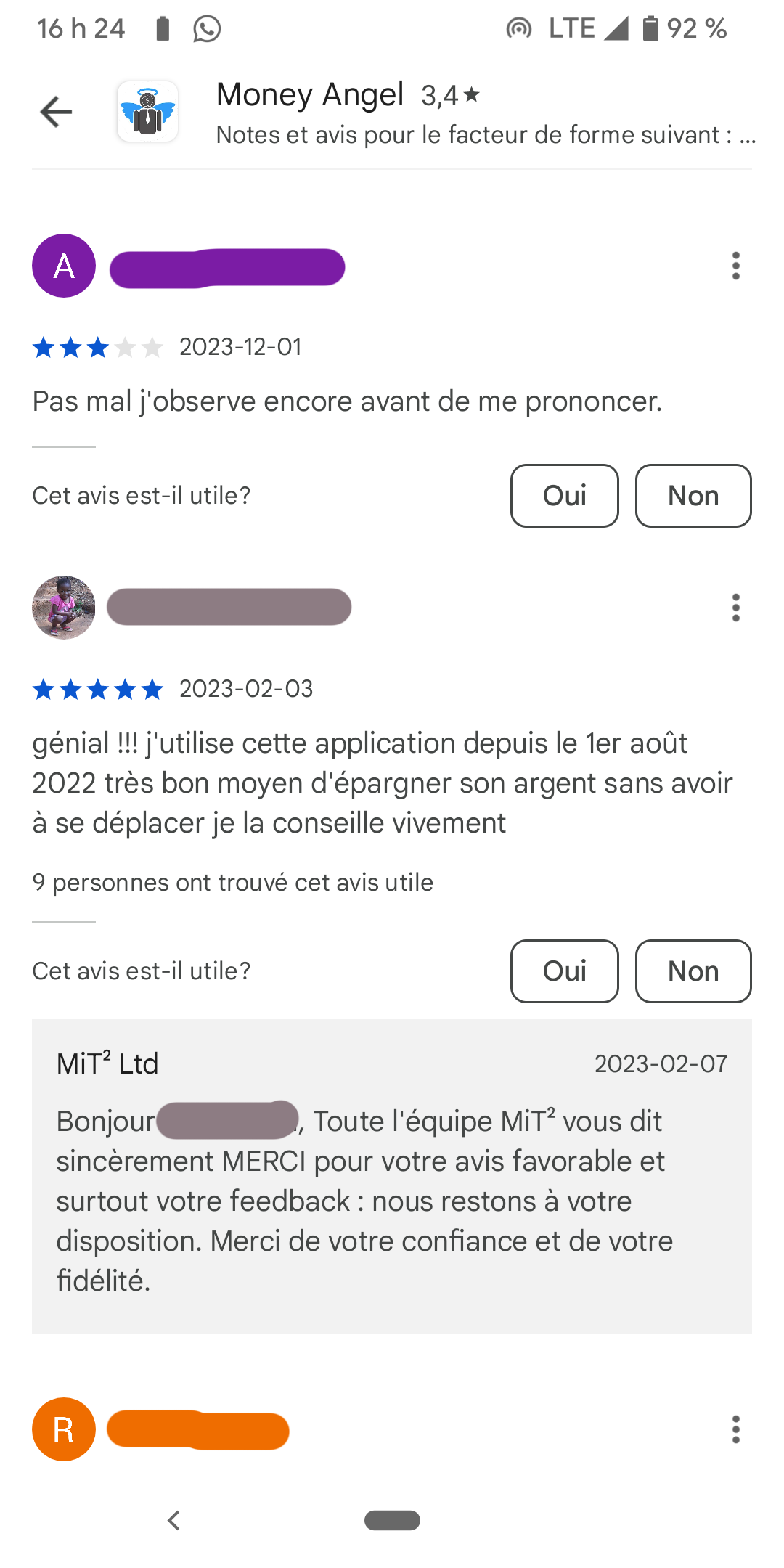 Money Angel Google Review