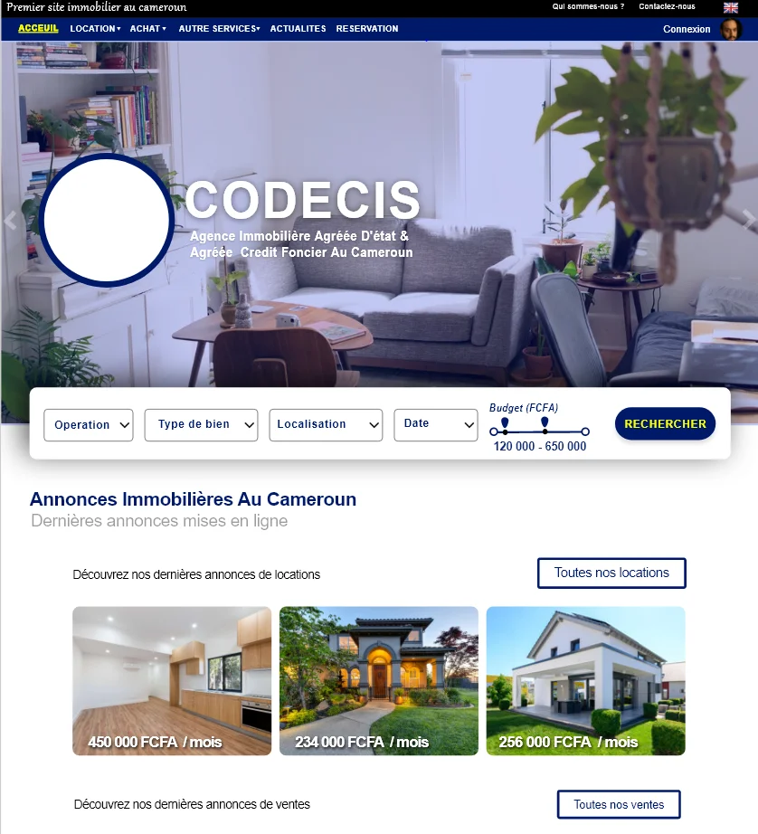 Mockup of Codecis Website